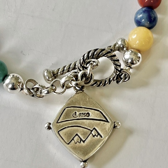 CAROLYN POLLACK * Beautiful Multi-Gemstone Beaded Toggle Bracelet - Picture 5 of 8